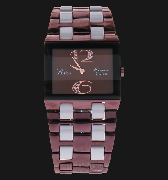 Alexandre Christie AC 2182 LH BBNBO Ladies Brown Dial Stainless Steel