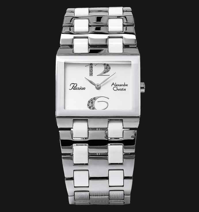 Alexandre Christie AC 2182 LH BSSSL Ladies White Dial Stainless Steel with Ceramic