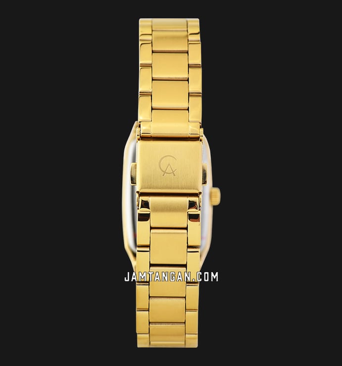 Alexandre Christie Passion AC 2455 LD BGPIV Gold Dial Gold Stainless Steel Strap