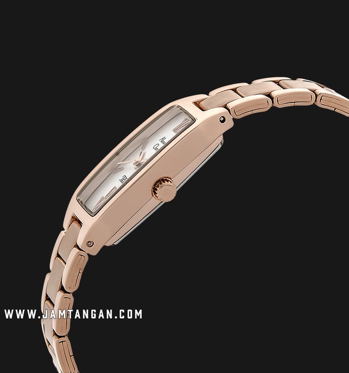 Alexandre Christie Passion AC 2455 LD BRGSL Ladies Silver Dial Rose Gold Stainless Steel Strap