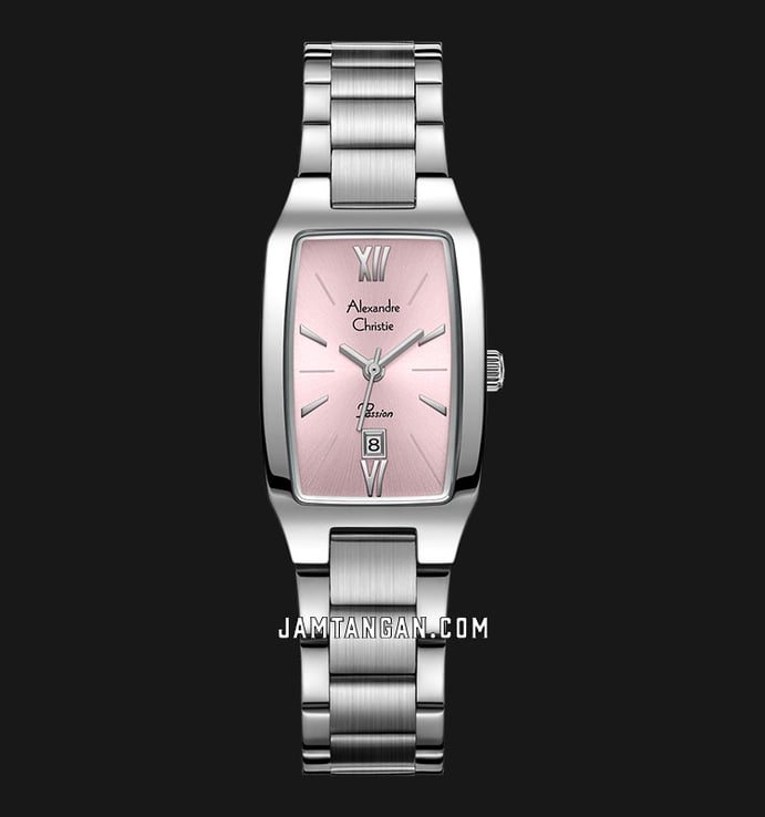 Alexandre Christie Passion AC 2455 LD BSSLK Ladies Light Pink Dial Stainless Steel Strap
