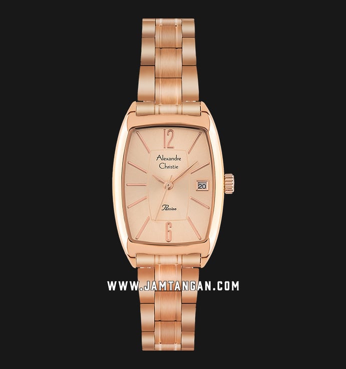 Alexandre Christie AC 2456 LD BRGLN Ladies Passion Rose Gold Dial Rose Gold Stainless Steel