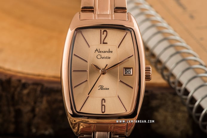 Alexandre Christie AC 2456 LD BRGLN Ladies Passion Rose Gold Dial Rose Gold Stainless Steel