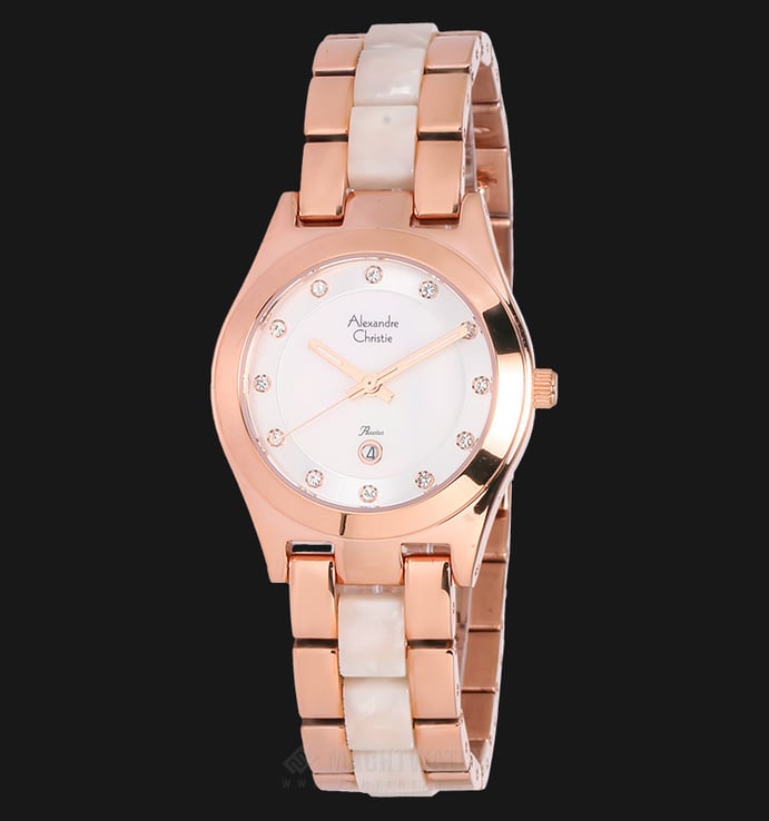 Alexandre Christie AC 2477 LD BRGMSSL Ladies Passion Mother of Pearl Dial Stainless Steel