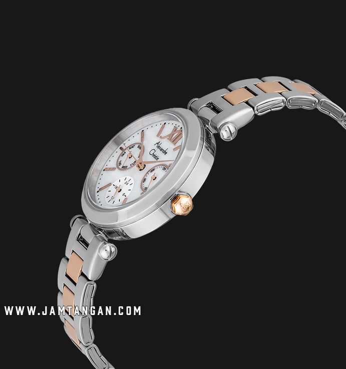 Alexandre Christie AC 2498 BF BTRMS Ladies White Dial Stainless Steel