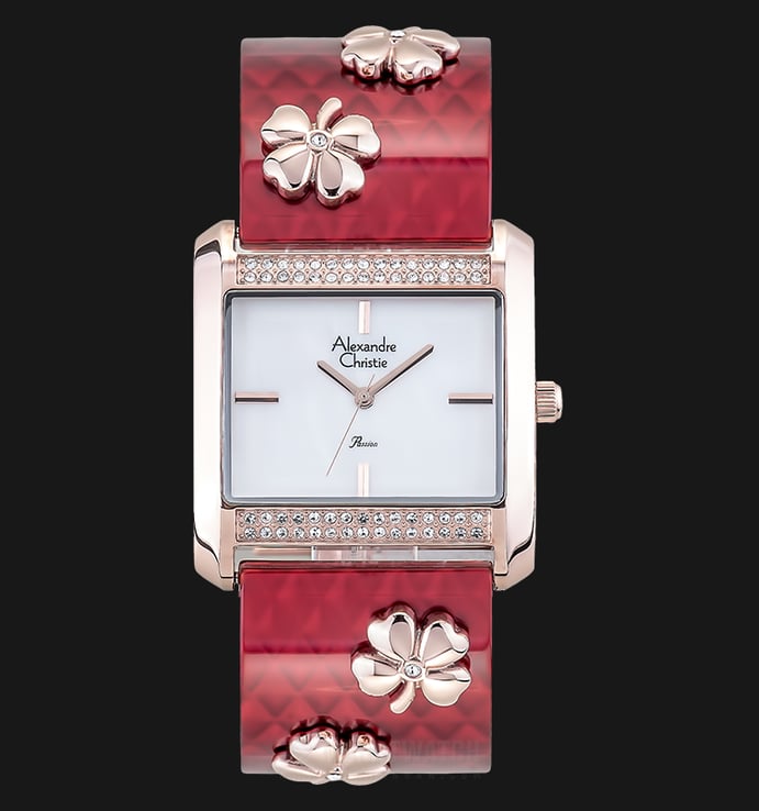 Alexandre Christie AC 2504 LH BRGMSRE Ladies Mother of Pearl Dial Stainless Steel with Ceramic Strap