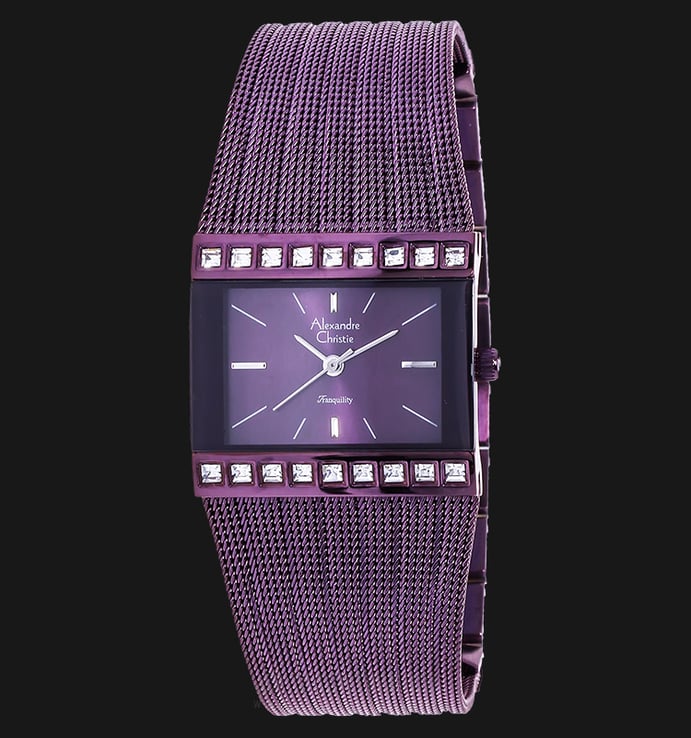 Alexandre Christie AC 2511 LH BBNBO Ladies Violet Dial Stainless Steel