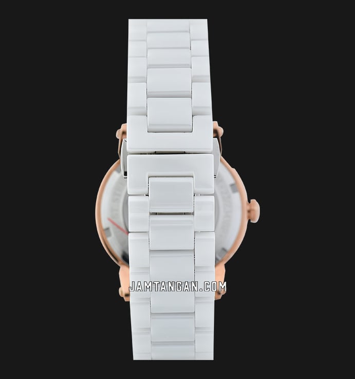 Alexandre Christie AC 2517 BF BRGSL Mother Of Pearl Dial White Ceramic Strap