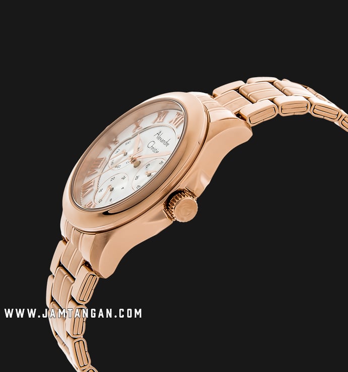 Alexandre Christie AC 2538 BF BRGSL Ladies Silver Dial Rose Gold Stainless Steel