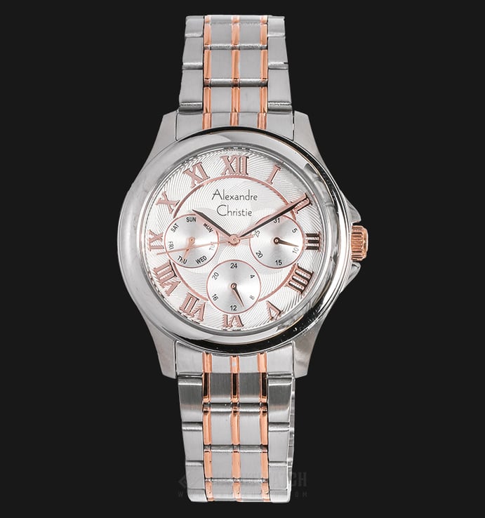 Alexandre Christie AC 2538 BF BTRSL Ladies Silver Patterned Dial Stainless Steel