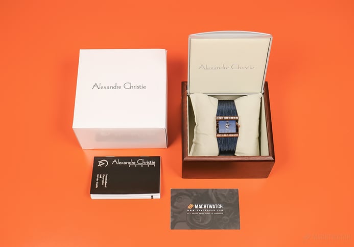 Alexandre Christie Tranquility AC 2561 LH BURBU Ladies Blue Pattern Dial Stainless Steel Strap