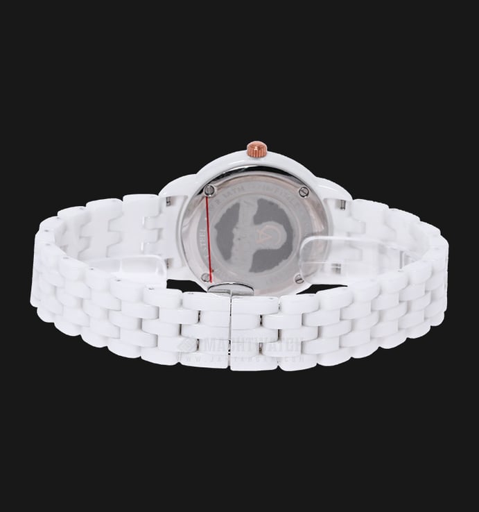Alexandre Christie AC 2566 LD BRGMS Passion Ceramic White Dial Stainless Steel