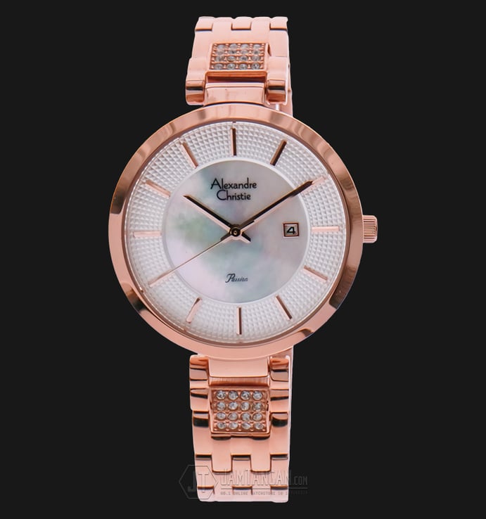 Alexandre Christie AC 2583 LD BRGSL Mother Of Pearl Dial Stainless Steel