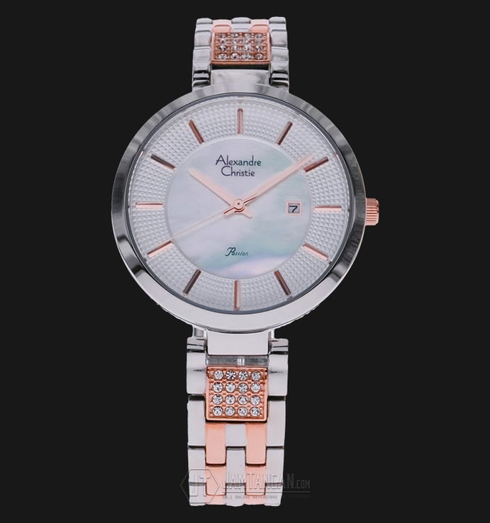 Alexandre Christie AC 2583 LD BTRSL Mother Of Pearl Dial Stainless Steel