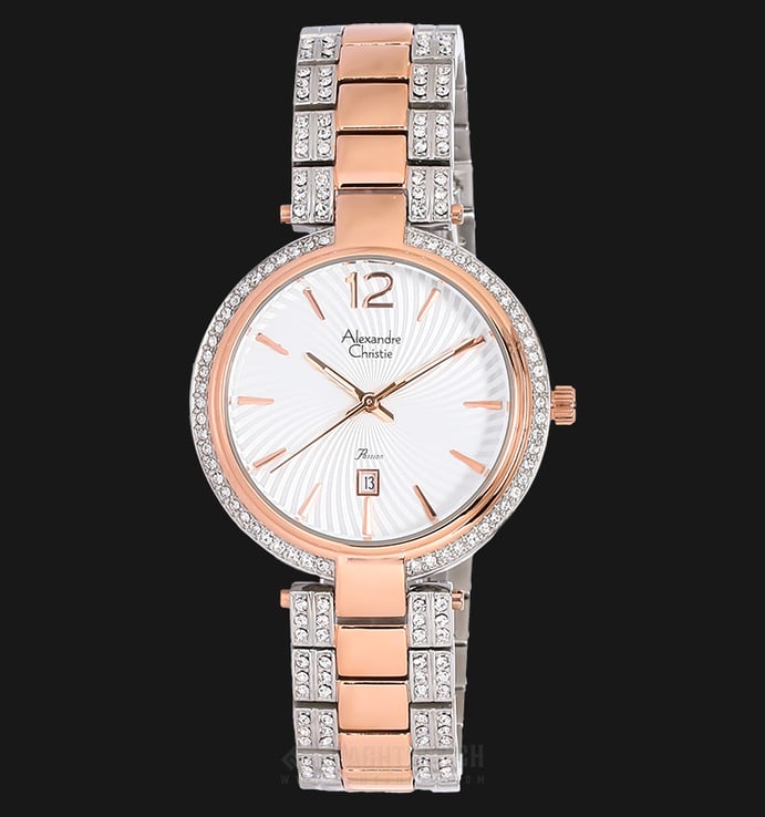 Alexandre Christie AC 2584 LD BTGSL Ladies Passion Sunray Dial Dual-tone Stainless Steel