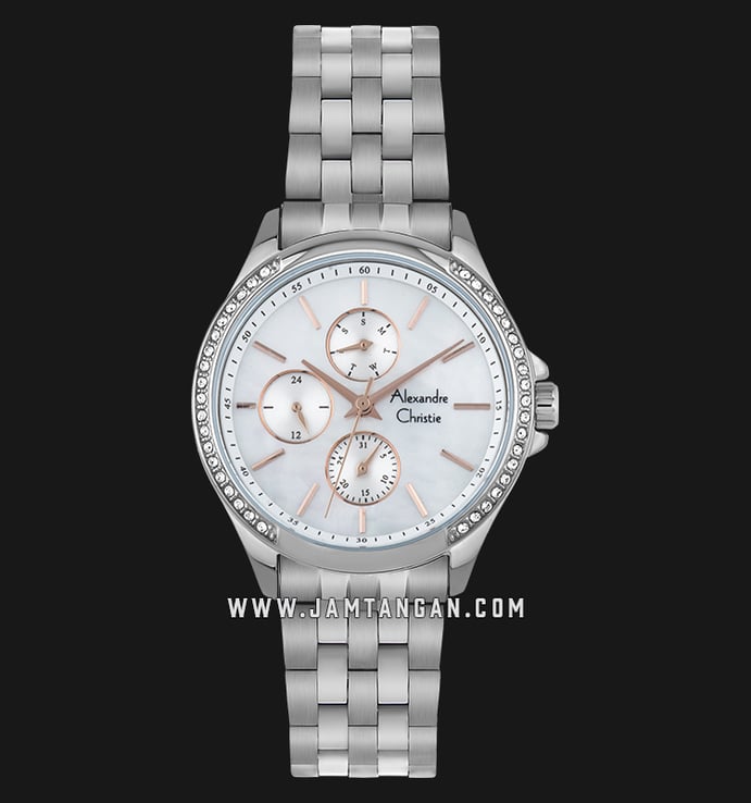 Alexandre Christie AC 2598 BF BSSMS Ladies Mother of Pearl Dial Stainless Steel