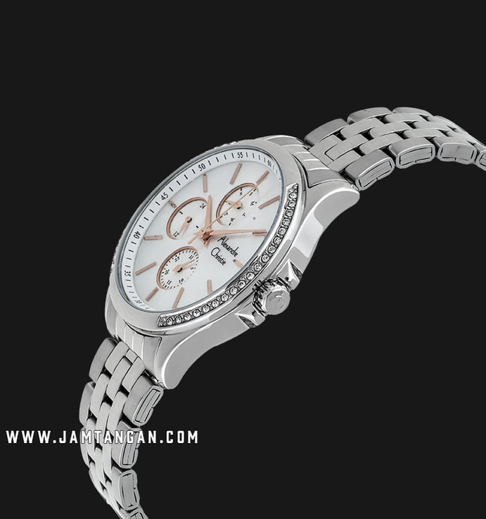 Alexandre Christie AC 2598 BF BSSMS Ladies Mother of Pearl Dial Stainless Steel