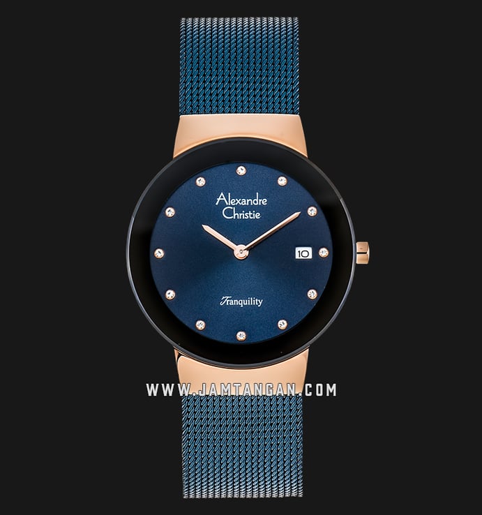 Alexandre Christie AC 2607 LD BURBU Tranquility Ladies Blue Dial Blue Stainless Steel