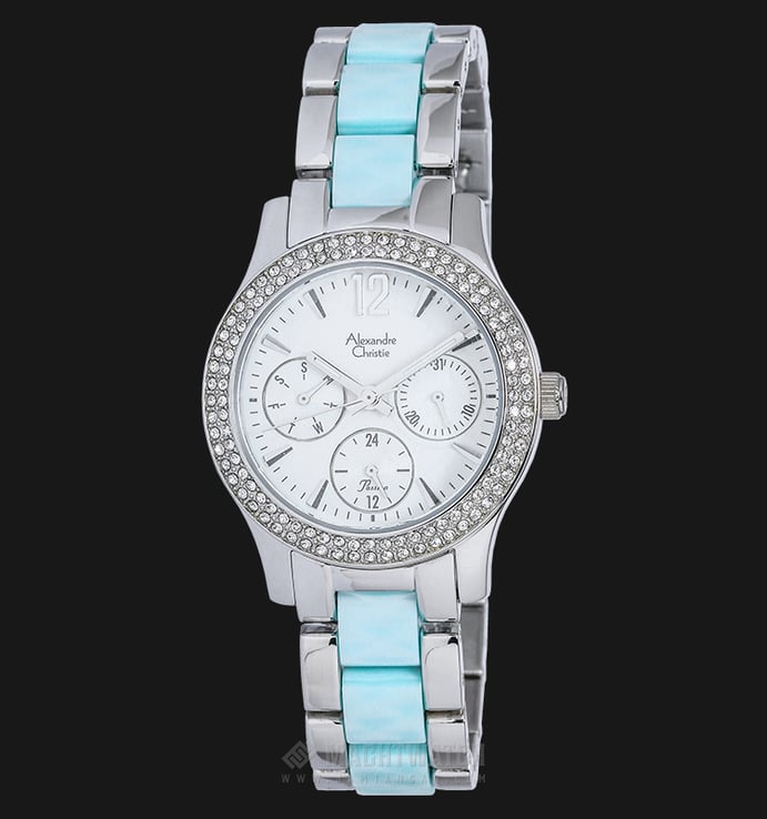 Alexandre Christie AC 2608 BF BSSSLGN Passion Ladies White Dial Dual-tone Stainless Steel