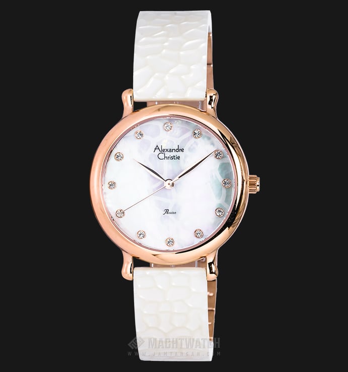Alexandre Christie Passion AC 2609 LH BRGMS Ladies Mother of Pearl Dial Stainless Steel Strap