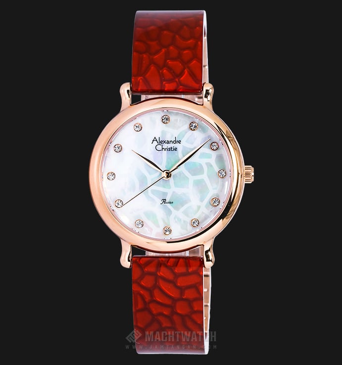 Alexandre Christie Passion AC 2609 LH BRGMSRE Ladies Mother of Pearl Dial Stainless Steel Strap