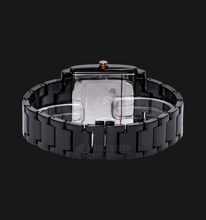 Alexandre Christie AC 2613 LD BRGBA Passion Ceramic Black Dial Stainless Steel