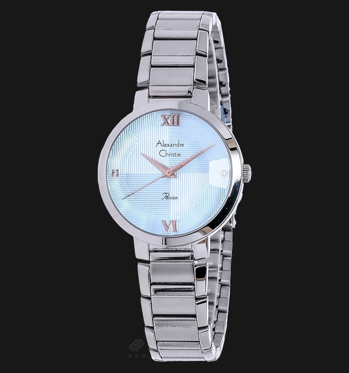 Alexandre Christie AC 2616 LH BSSLB Ladies Light Blue Patterned Dial Stainless Steel