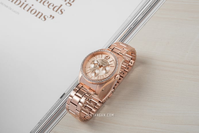 Alexandre Christie AC 2645 BF BRGLN Ladies Rose Gold Dial Rose Gold Stainless Steel Strap
