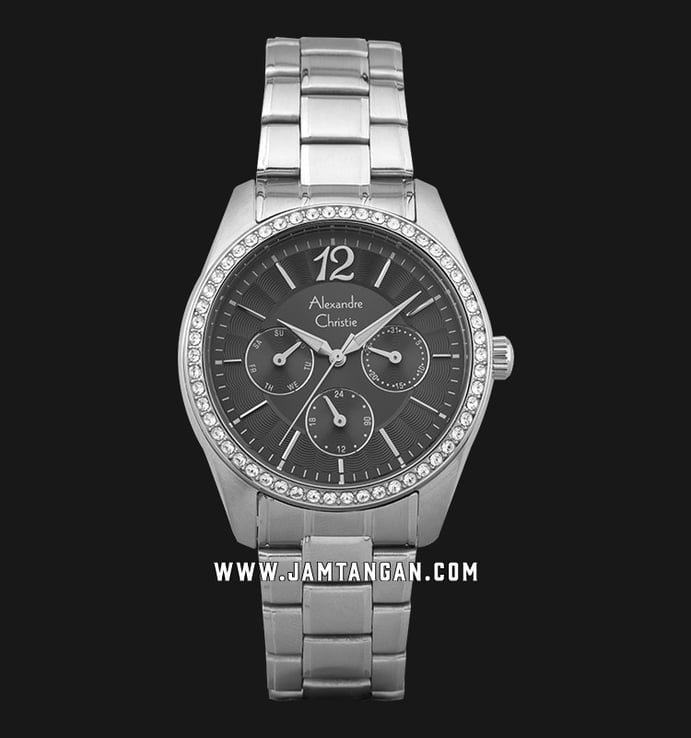 Alexandre Christie AC 2645 BF BSSGR Ladies Grey Dial Stainless Steel Strap