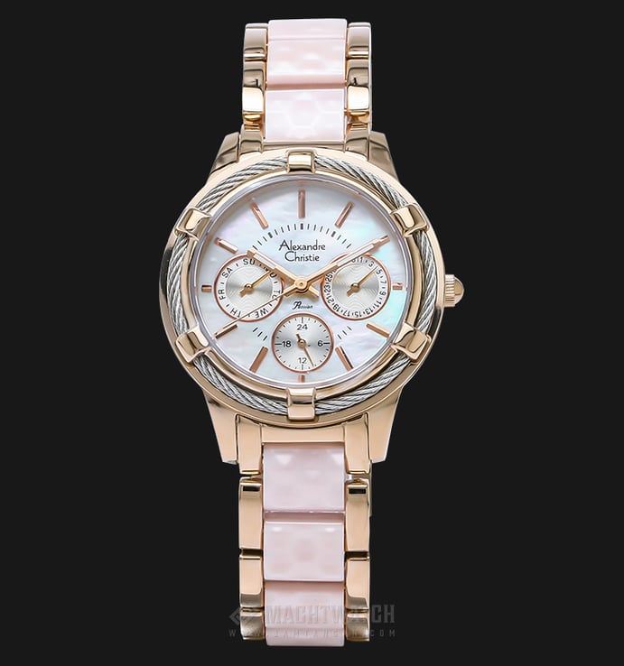 Alexandre Christie AC 2654 BF BCGMSPN Ladies Mother of Pearl Dial Stainless Steel