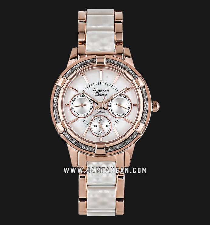 Alexandre Christie AC 2654 BF BRGMSSL Ladies Mother of Pearl Dial Stainless Steel with Ceramic