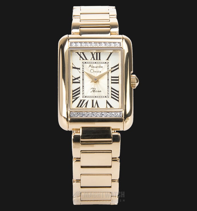Alexandre Christie AC 2660 LH BGPIV Ladies Passion Gold Dial Stainless Steel