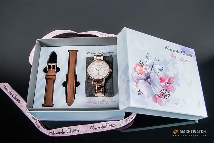 Alexandre Christie AC 2675 LD BRGMS Ladies Mother of Pearl Dial Rose Gold Stainless Steel