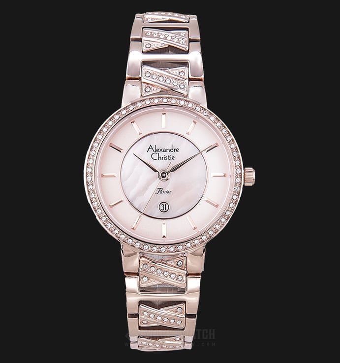 Alexandre Christie Passion AC 2680 LD BRGRG Ladies Mother of Pearl Dial Stainless Steel