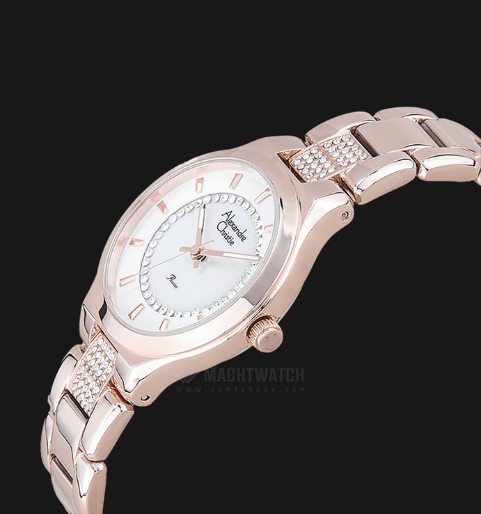 Alexandre Christie Passion AC 2681 LH BRGSL Ladies Mother of Pearl Dial Rose Gold Stainless Steel