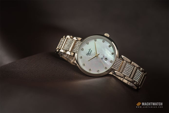 Alexandre Christie AC 2685 LD BCGMS Ladies Mother of Pearl Dial Light Gold Stainless Steel