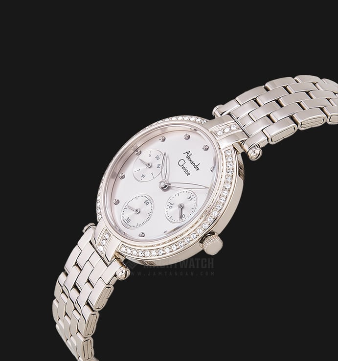 Alexandre Christie Passion AC 2690 BF BCGCN Ladies Silver Dial Light Brown Stainless Steel