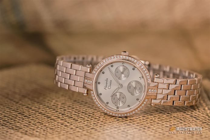 Alexandre Christie Passion AC 2690 BF BCGCN Ladies Silver Dial Light Brown Stainless Steel