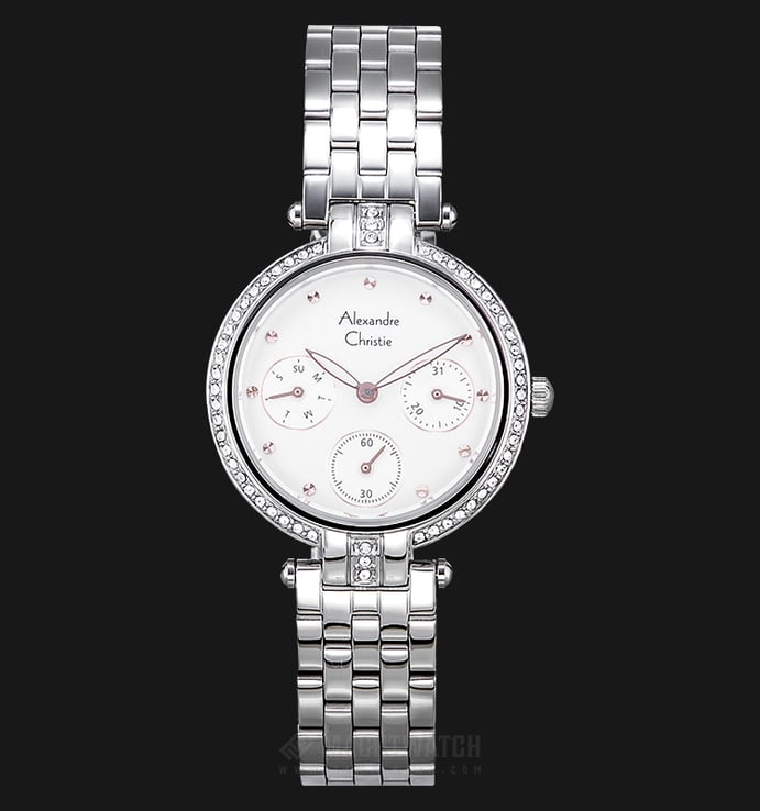 Alexandre Christie Passion AC 2690 BF BSSSL Ladies White Dial Stainless Steel
