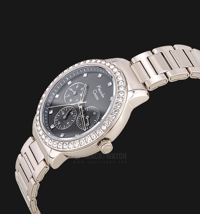Alexandre Christie Passion AC 2691 BF BCGDG Ladies Black Dial Light-Brown Stainless Steel