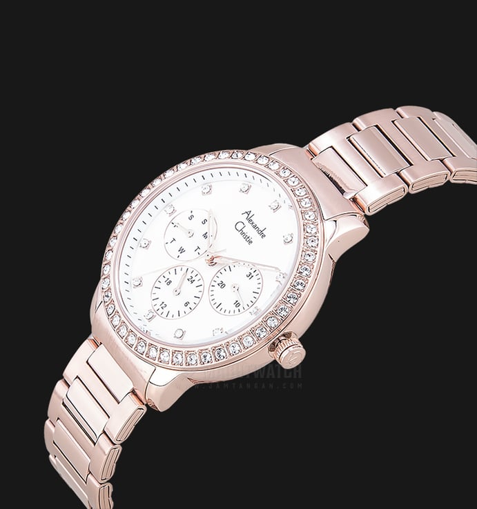 Alexandre Christie Passion AC 2691 BF BRGSL Ladies White Dial Rose Gold Stainless Steel