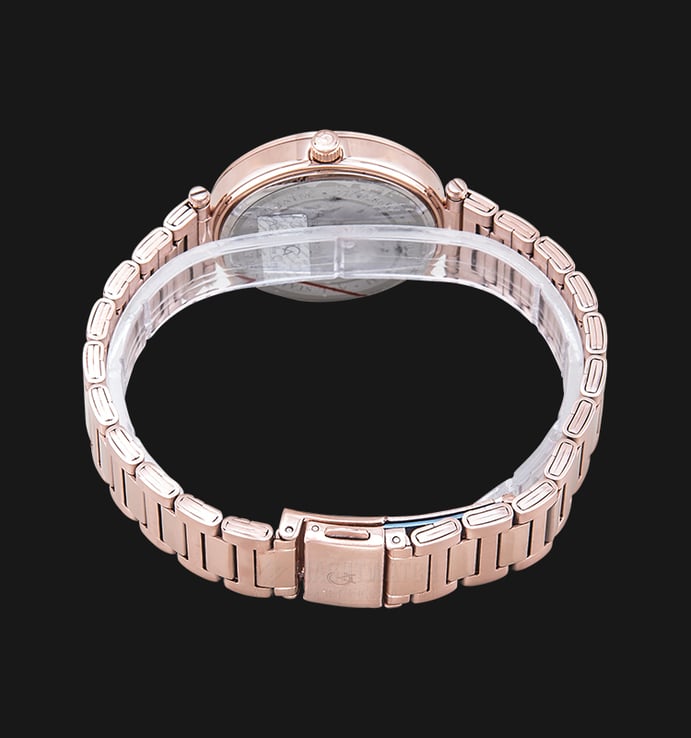 Alexandre Christie AC 2700 BF BRGSL Ladies White Dial Rose Gold Stainless Steel Strap