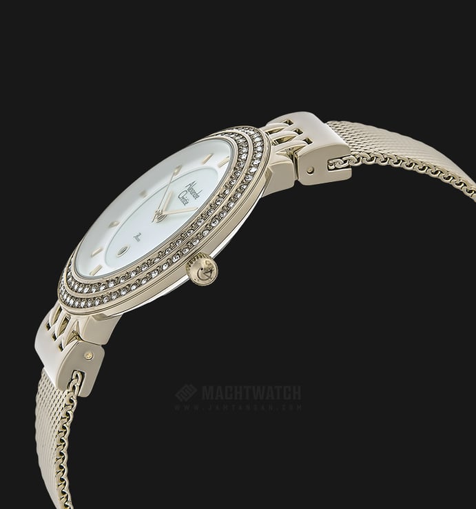 Alexandre Christie AC 2704 LD BCGMS Ladies Mother of Pearl Dial Light Gold Stainless Steel