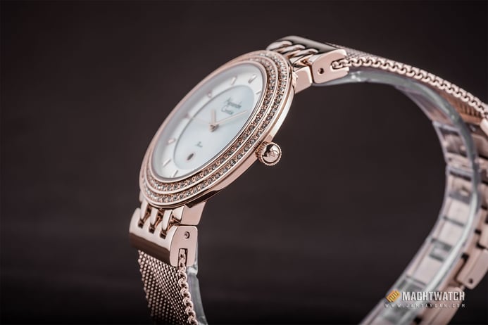 Alexandre Christie AC 2704 LD BRGMS Ladies Mother of Pearl Dial Rose Gold Stainless Steel
