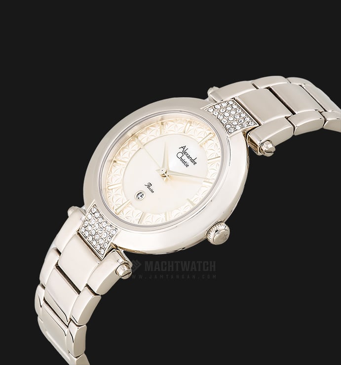 Alexandre Christie AC 2707 LD BCGMI Ladies Beige Dial Light Gold Stainless Steel