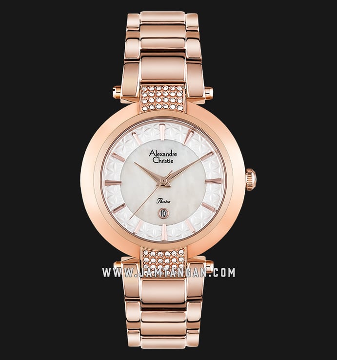 Alexandre Christie AC 2707 LD BRGMS Ladies Mother of Pearl Dial Rose Gold Stainless Steel
