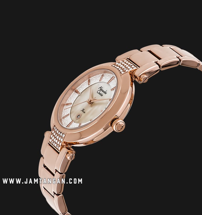 Alexandre Christie AC 2707 LD BRGMS Ladies Mother of Pearl Dial Rose Gold Stainless Steel