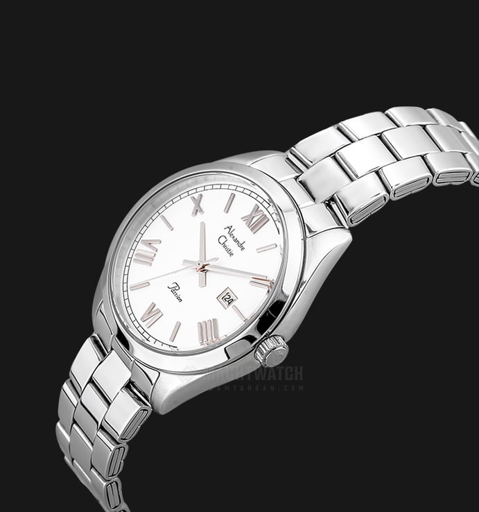 Alexandre Christie AC 2711 LD BSSSL Ladies White Dial Stainless Steel