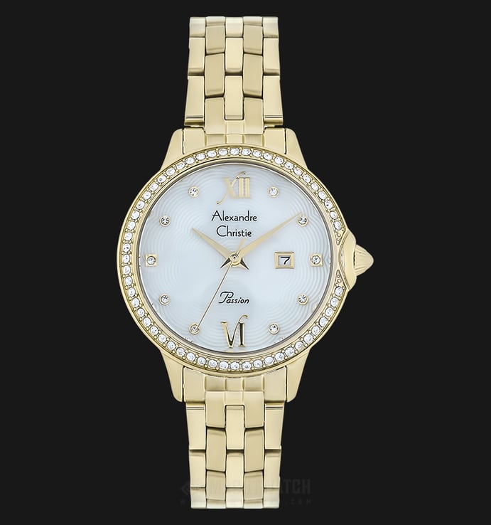 Alexandre Christie AC 2712 LD BGPMS Ladies Mother of Pearl Dial Gold Stainless Steel 