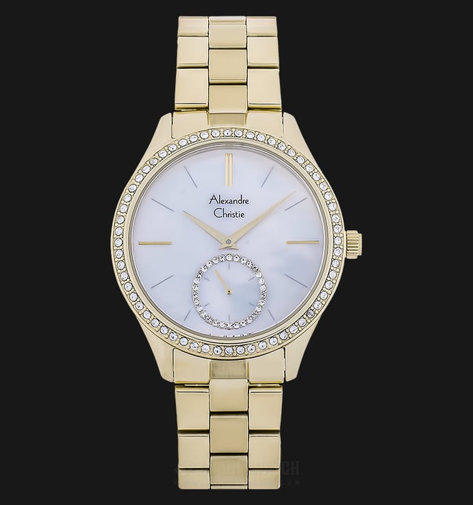 Alexandre Christie AC 2715 BF BGPMS Ladies Mother of Pearl Dial Gold Stainless Steel